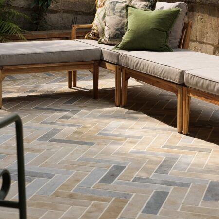 Castilan Limestone Tumbled Parquet